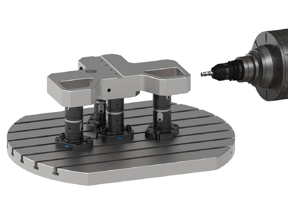 A modular system for manual workpiece direct clamping in a wide range of applications
